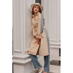 Simplee Apparel Tarina Contrast Trench Coat Coats & Jackets