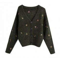 Boho Chic Clothing ELEGANT V-NECK EMNROIDERY SWEATER